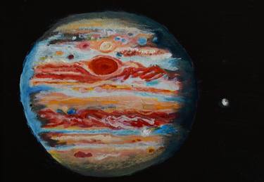 Original Contemporary Outer Space Painting by Claudia Luethi alias Abdelghafar