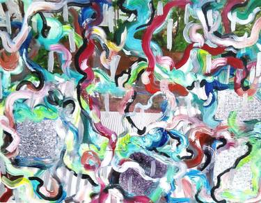 Original Abstract Expressionism Abstract Paintings by Rafia Butt