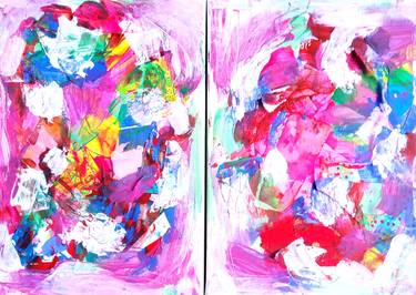 Original Abstract Expressionism Abstract Paintings by Rafia Butt