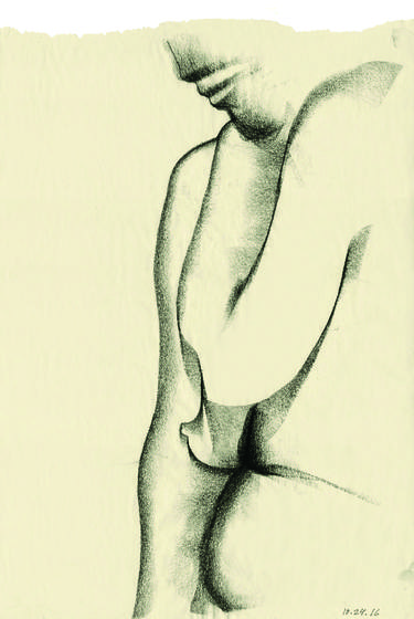 Original Figurative Nude Printmaking by Boruch Lev