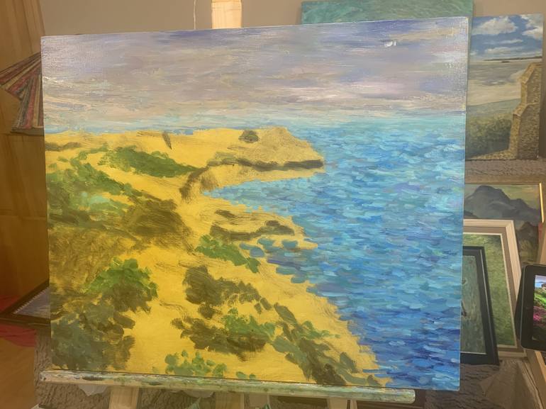 Original Impressionism Seascape Painting by Albert Safiullin