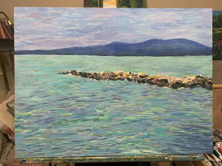 Original Impressionism Seascape Painting by Albert Safiullin