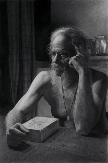 Original Photorealism Portrait Drawing by Pavel Gersner