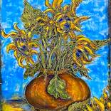 Golden Sunflowers by Rae Chichilnitsky