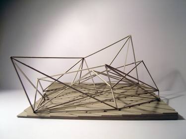 Original Abstract Architecture Sculpture by AK GREEN