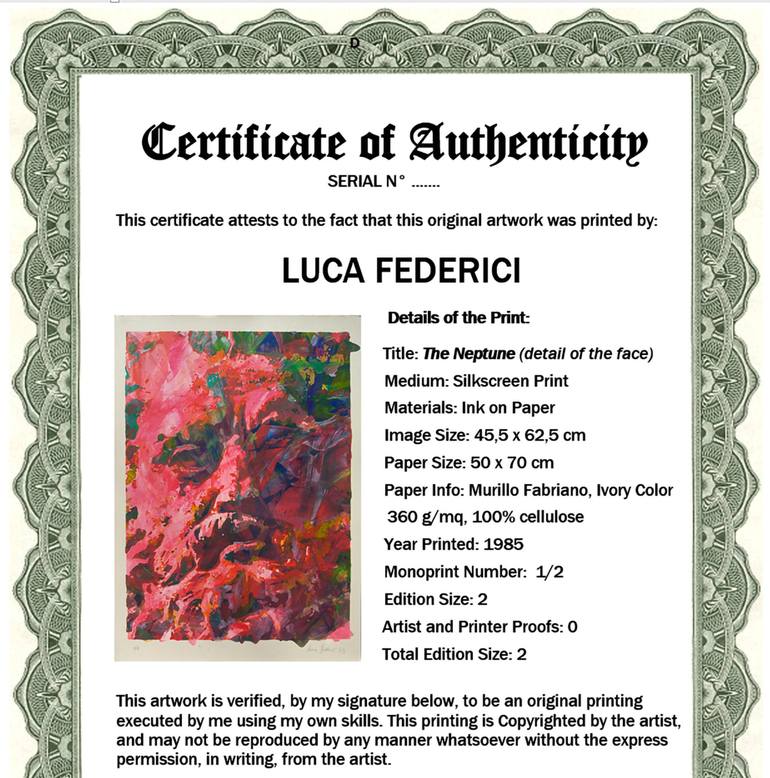 Original Figurative Classical mythology Printmaking by LUCA FEDERICI