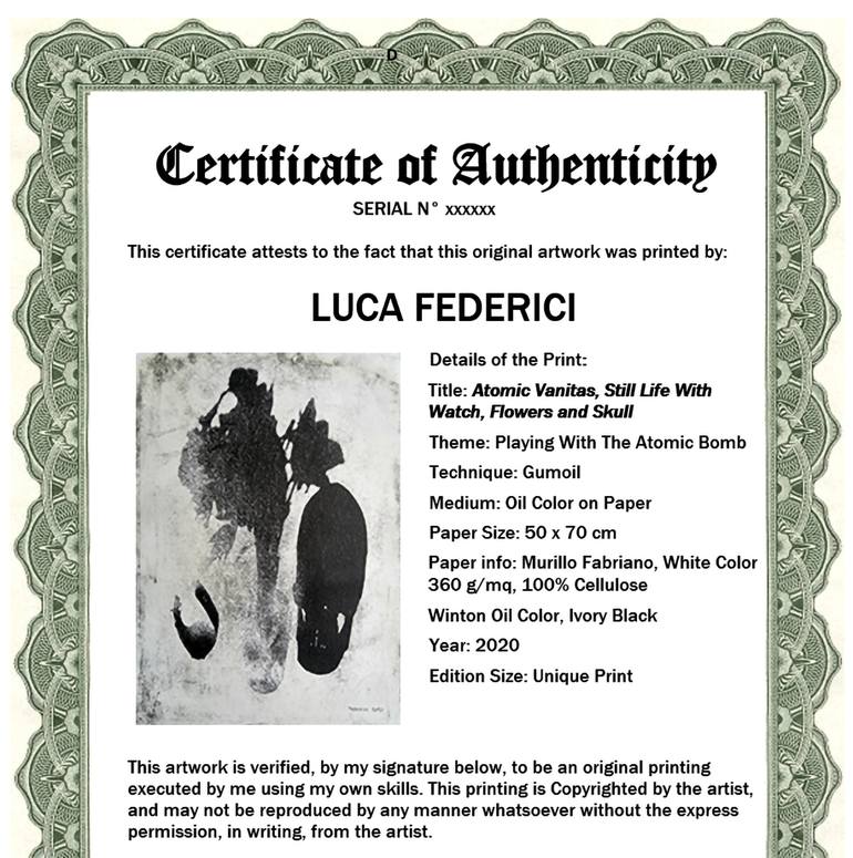 Original Expressionism Still Life Printmaking by Luca Federici