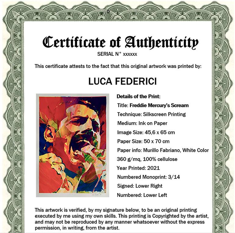 Original Celebrity Printmaking by LUCA FEDERICI