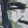 Particular with a more or less light impasto effect