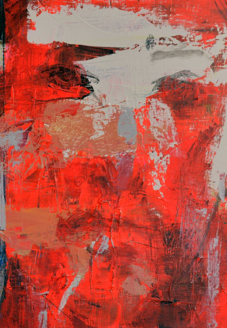 Original Abstract Expressionism Portrait Painting by Kemal Topcu