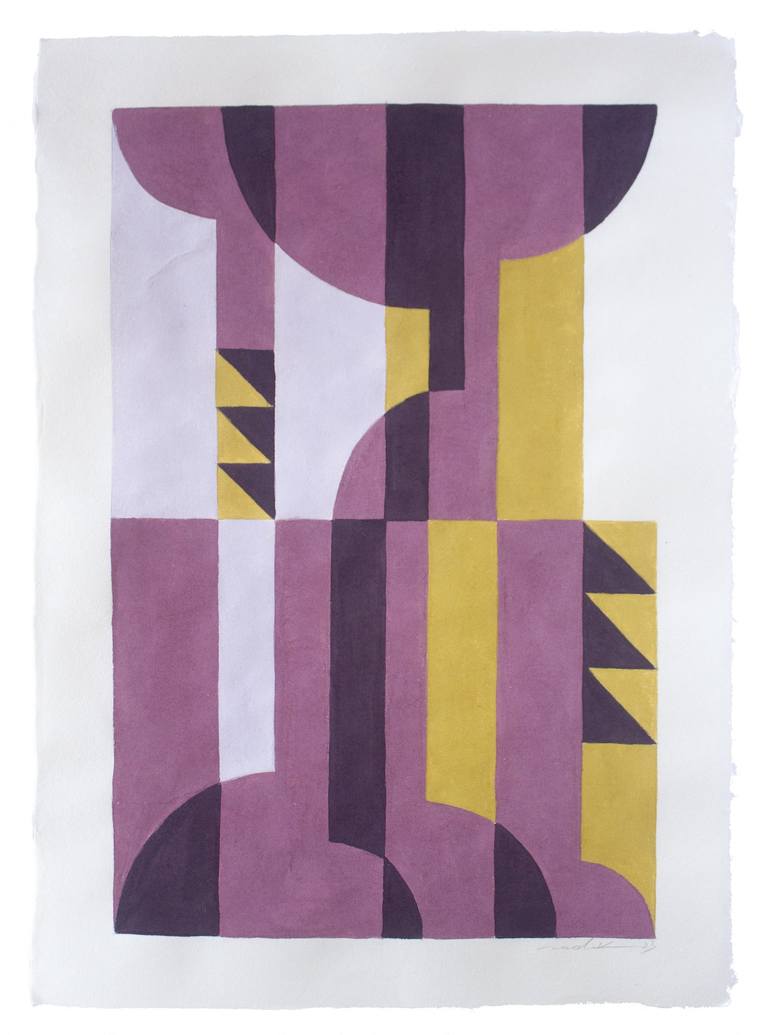 Original Abstract Geometric Paintings by Naoki Kawano