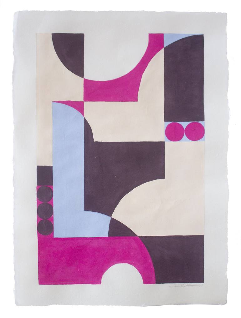 Original Abstract Geometric Paintings by Naoki Kawano