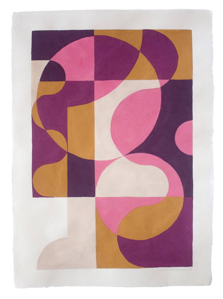 Original Abstract Geometric Paintings by Naoki Kawano