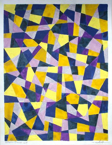 Original Abstract Geometric Painting by Naoki Kawano