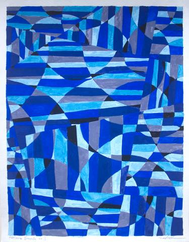 Original Abstract Geometric Painting by Naoki Kawano