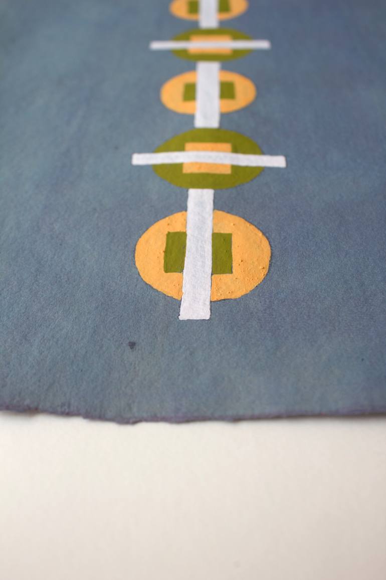 Original Abstract Geometric Painting by Naoki Kawano