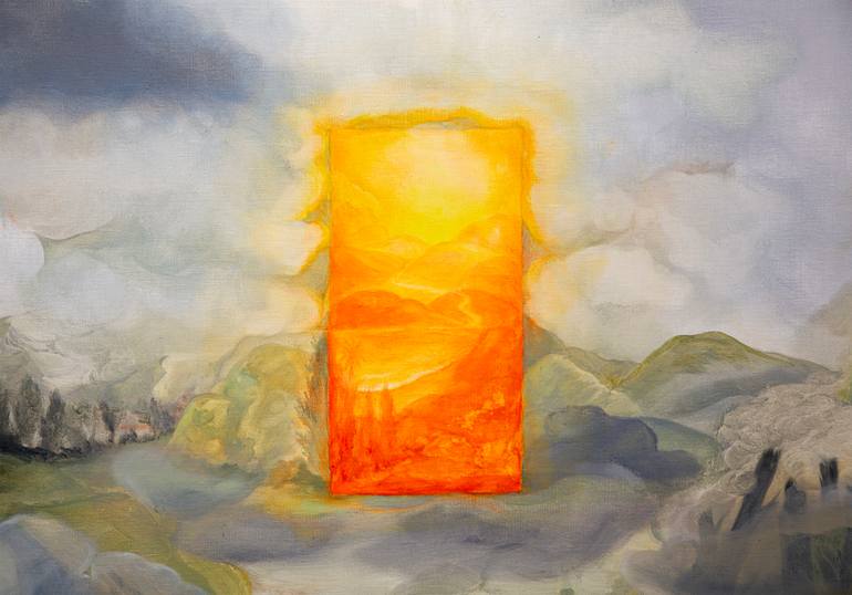 Original Surrealism Landscape Painting by Karina Eibatova