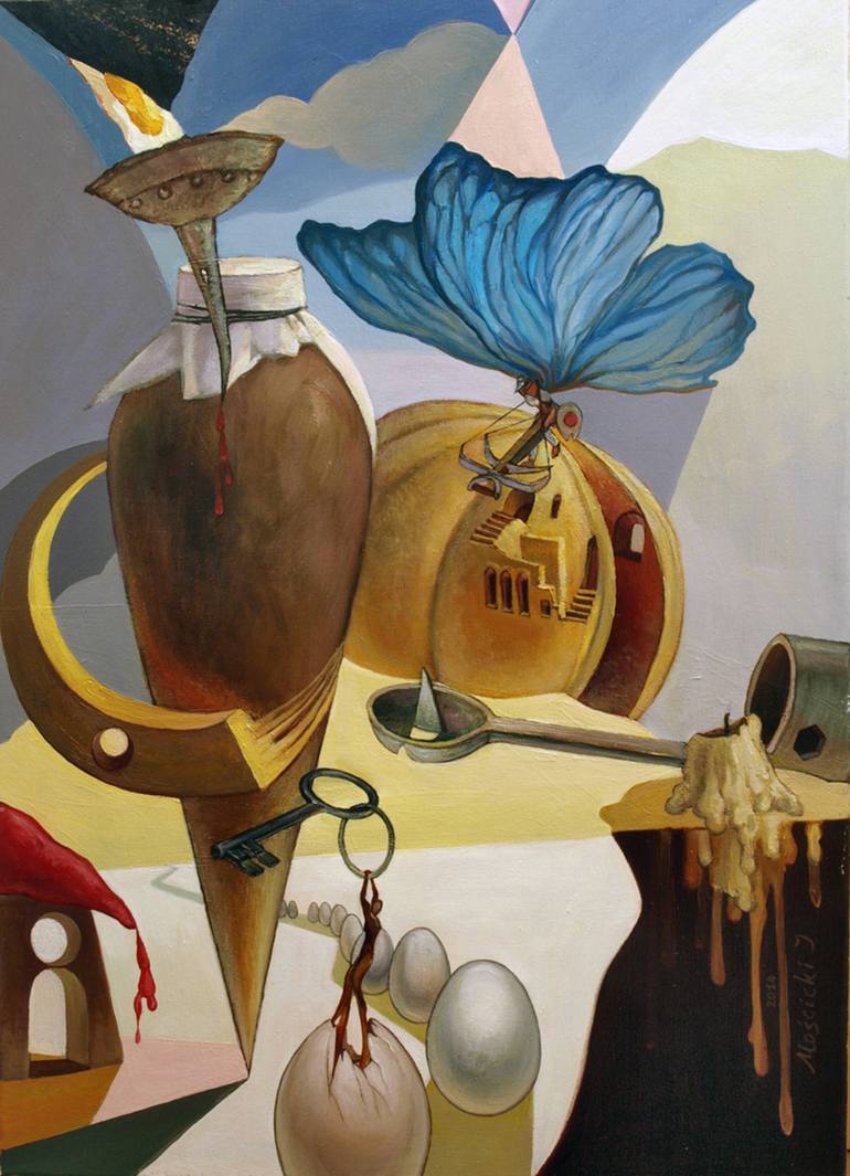 Still life with eggs Painting by Igor Mościcki | Saatchi Art