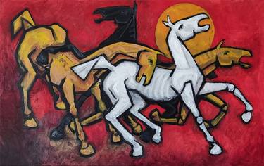 Original Horse Paintings by Constantino Stamatiades