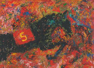 Original Abstract Expressionism Horse Paintings by Constantino Stamatiades