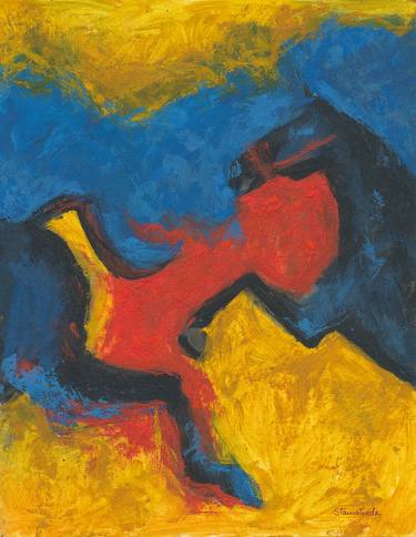 Print of Abstract Expressionism Horse Paintings by Constantino Stamatiades