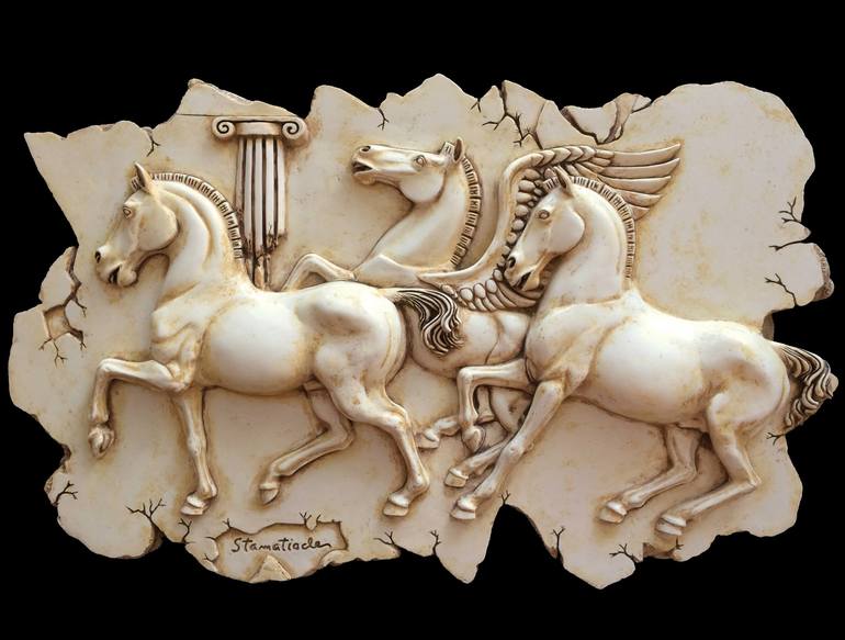 Original Horse Sculpture by Constantino Stamatiades