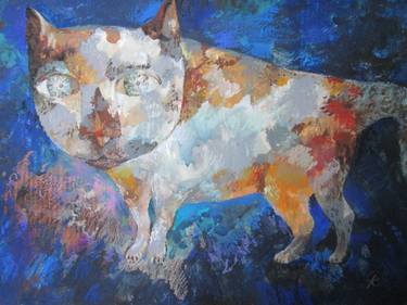 Saatchi Art Artist Kostin Sergey; Paintings, “Night Cat” #art