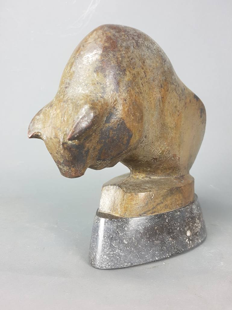 Original Fine Art Animal Sculpture by Frits Van Roon