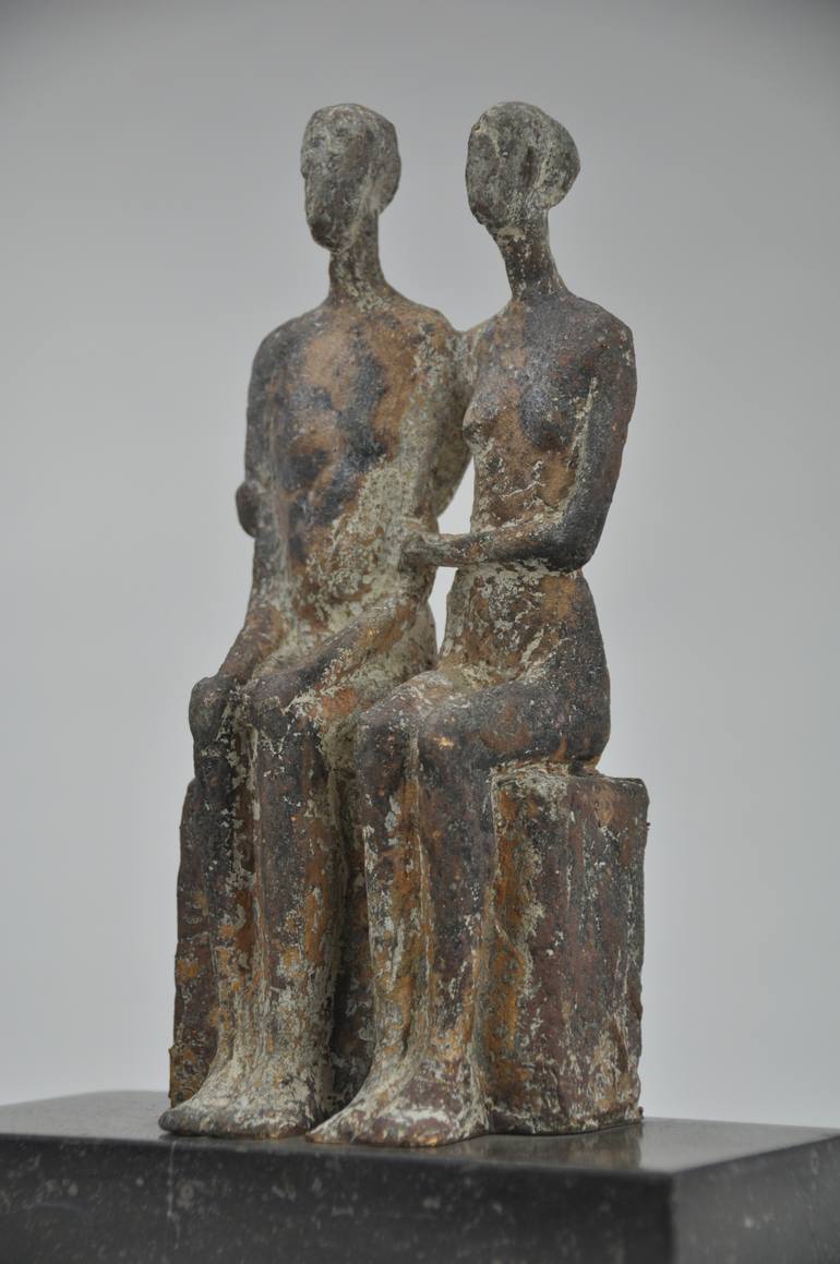 Original Figurative People Sculpture by Marianne van der Bolt