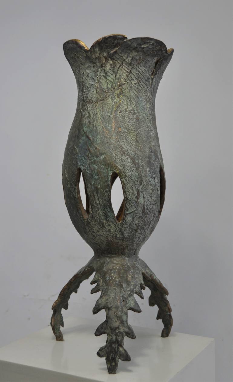 Original Modernism Botanic Sculpture by Marianne Van Der Bolt