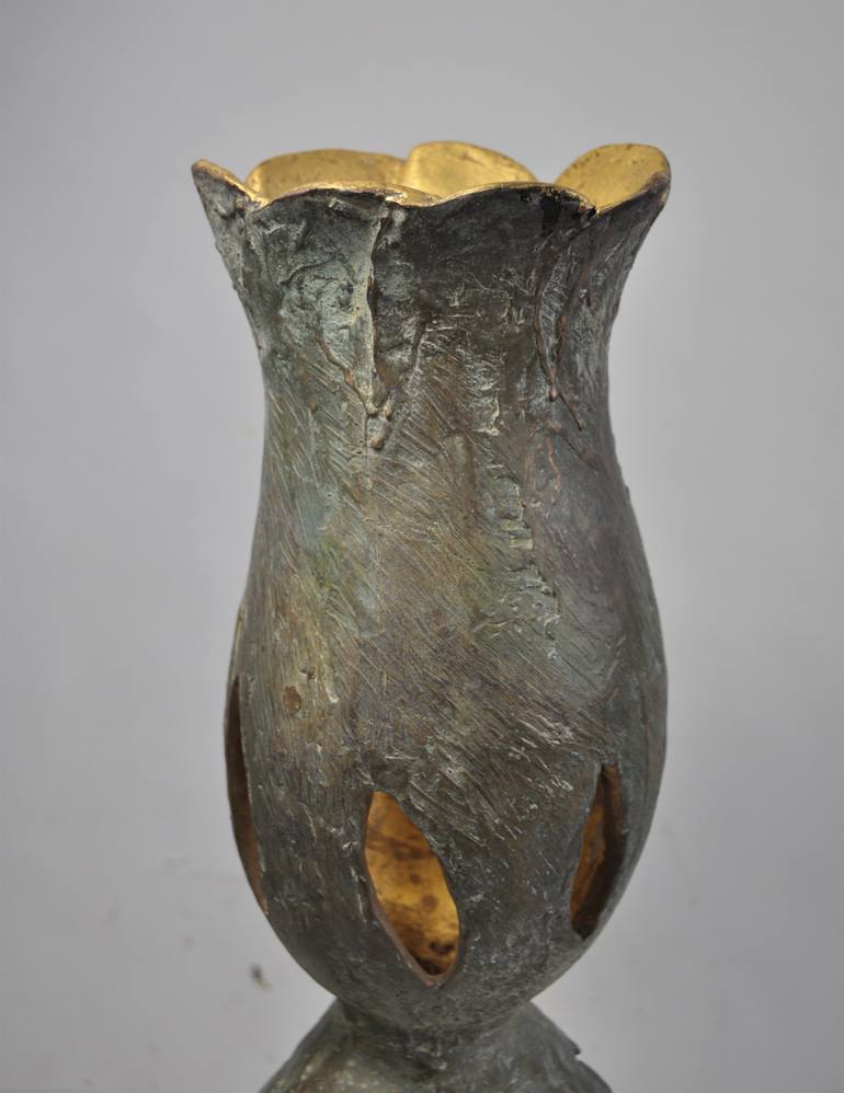 Original Modernism Botanic Sculpture by Marianne Van Der Bolt