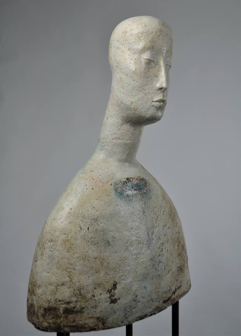 Original Figurative Portrait Sculpture by Marianne van der Bolt