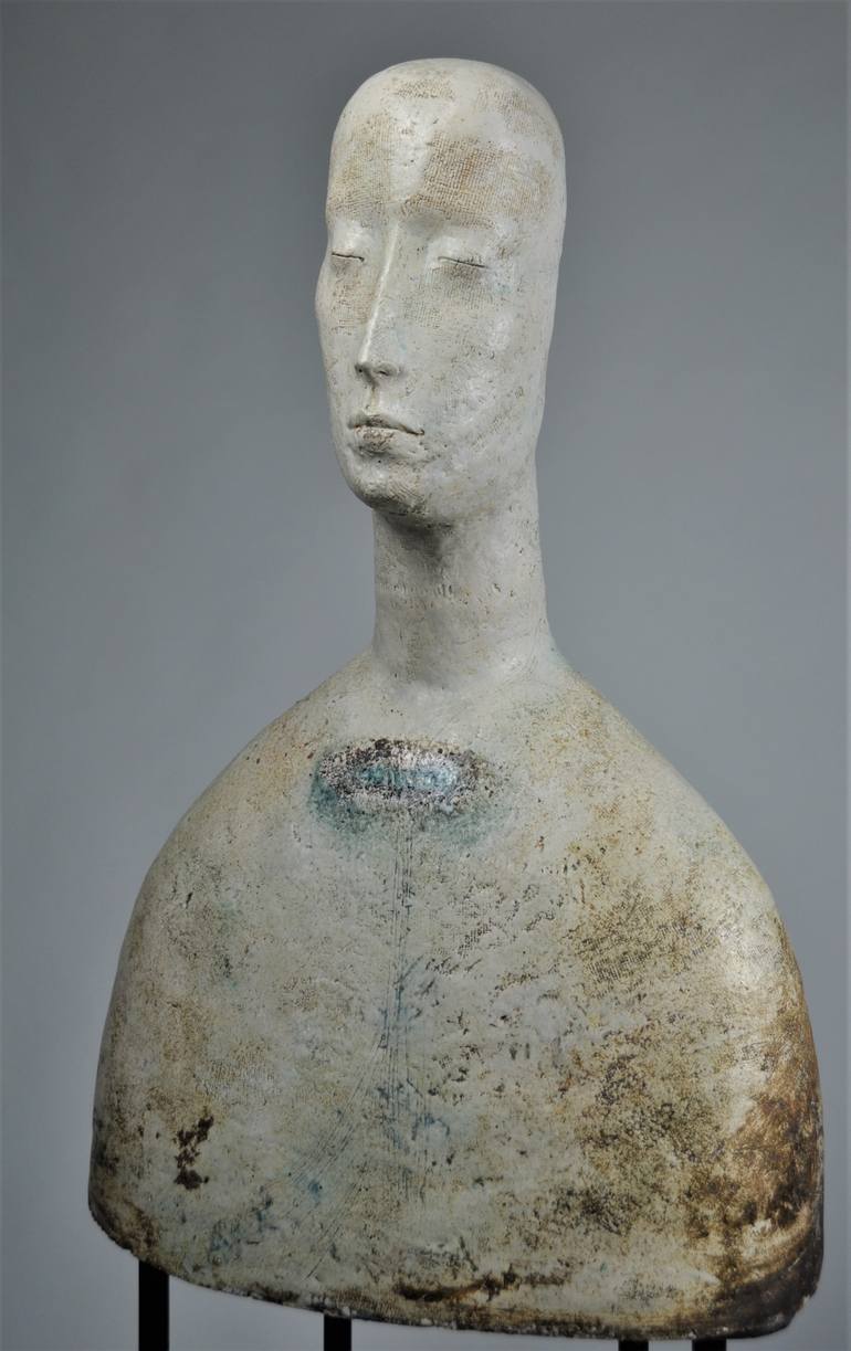 Original Figurative Portrait Sculpture by Marianne van der Bolt