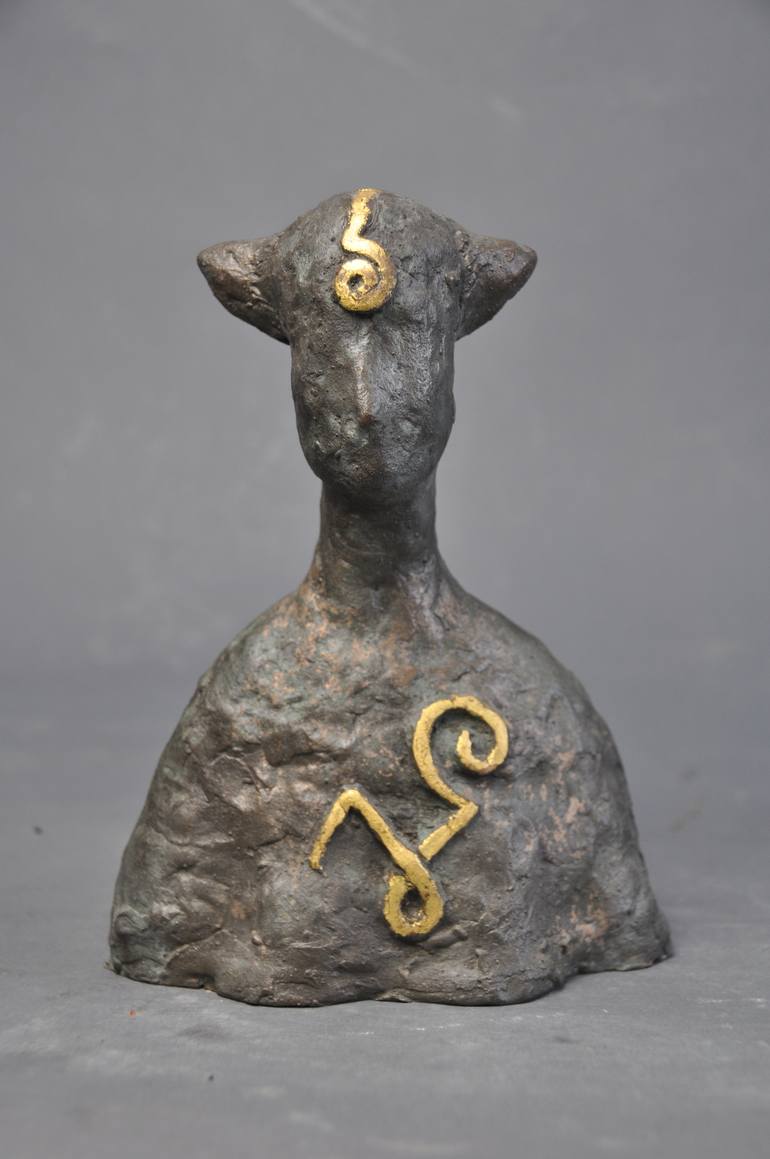 Original Figurative Classical mythology Sculpture by Marianne van der Bolt