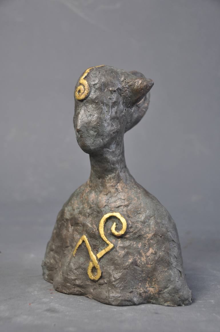 Original Figurative Classical mythology Sculpture by Marianne van der Bolt