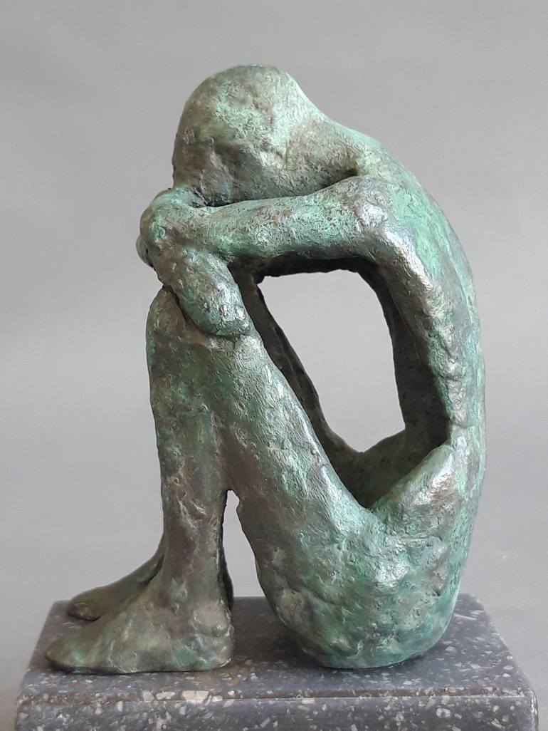 Original Modern Nude Sculpture by Marianne van der Bolt