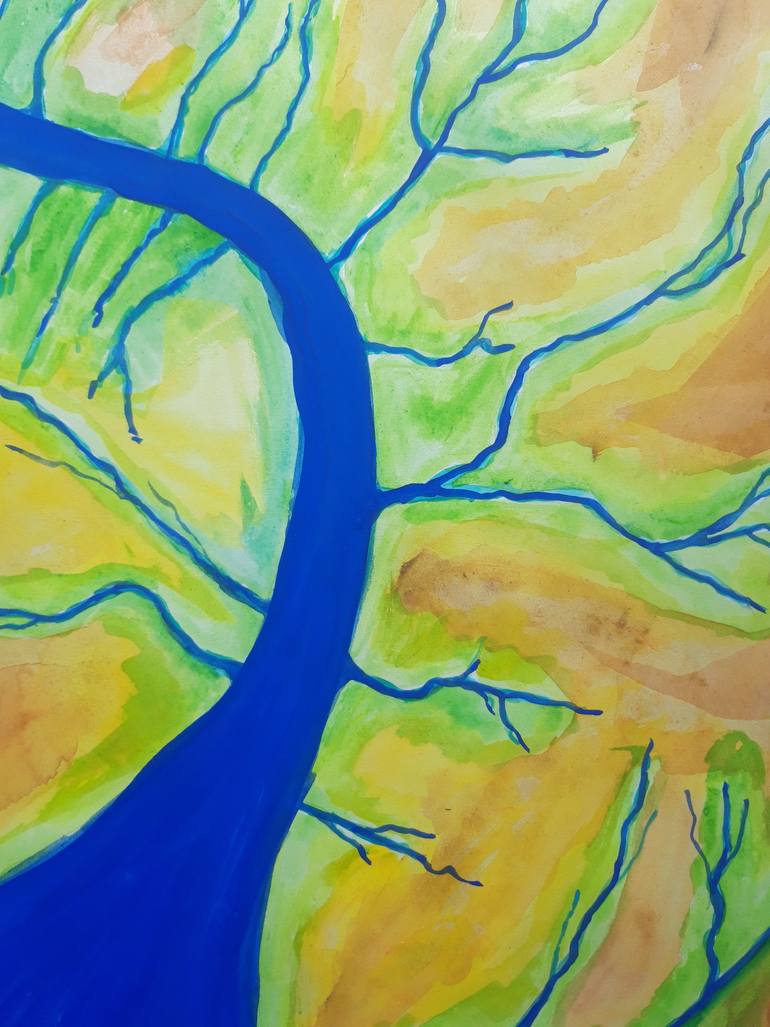 Original Abstract Water Painting by Marianne Van Der Bolt