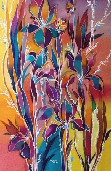 Original Art Deco Floral Paintings by Lidia Cravcenco