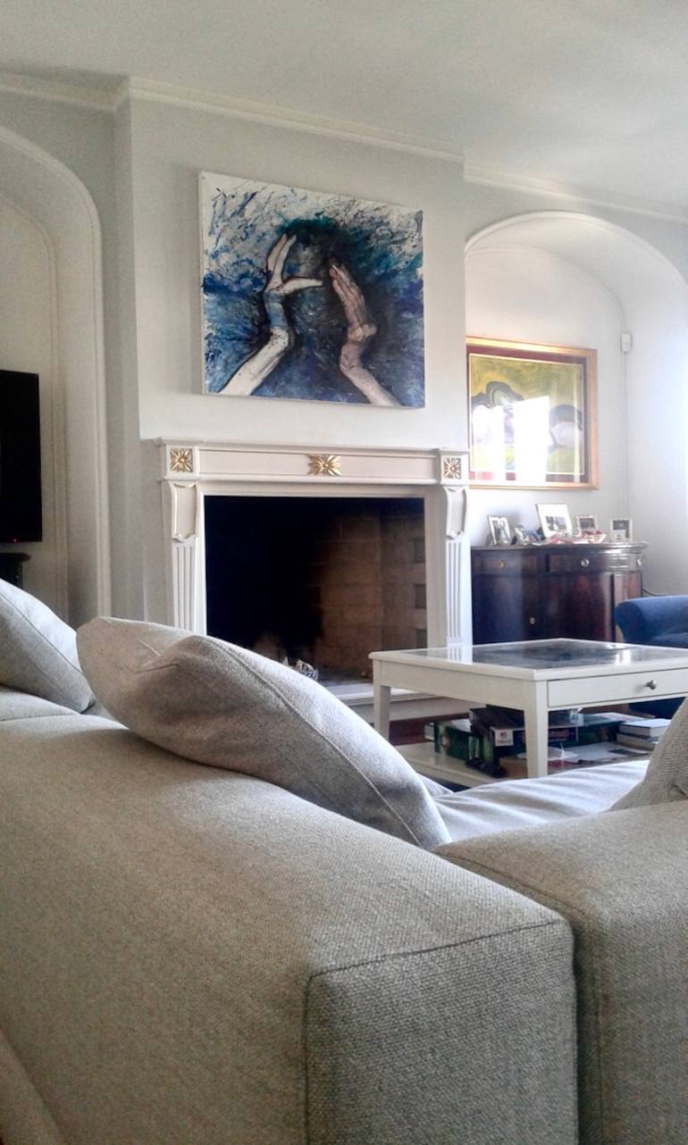 Original Expressionism People Painting by Valeria Maggiolo Angelini