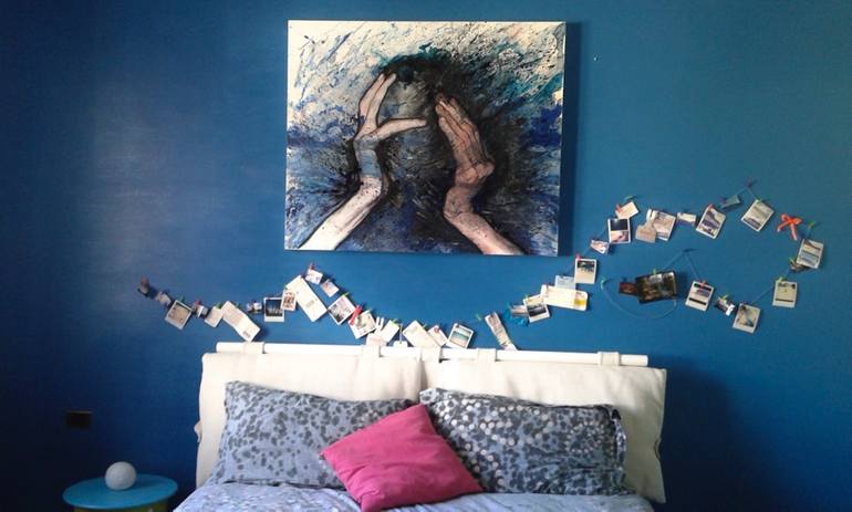 Original Expressionism People Painting by Valeria Maggiolo Angelini