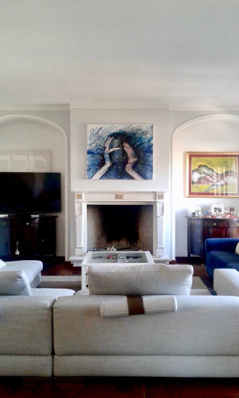 Original Expressionism People Painting by Valeria Maggiolo Angelini