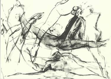 Original Abstract Expressionism Nude Drawings by Tamara Mladenovic