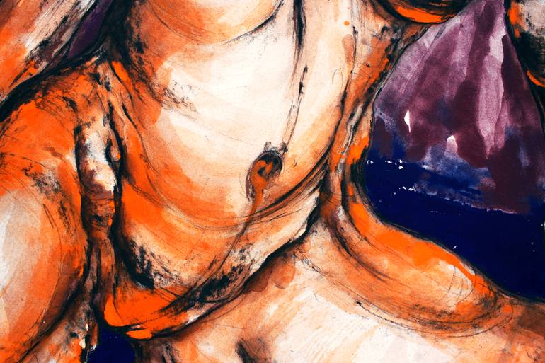 Original Expressionism Nude Painting by SlađAna ŠKrivanj