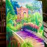Original oil painting of Summer 2016 , inspired by Italian gardens. Wonderful colors of my lovely Italy. Hope it brings great mood and pleasant emotions to the viewers.
The painting is ready to hang, has painted sides, was painted using Royal Talent's high quality materials.