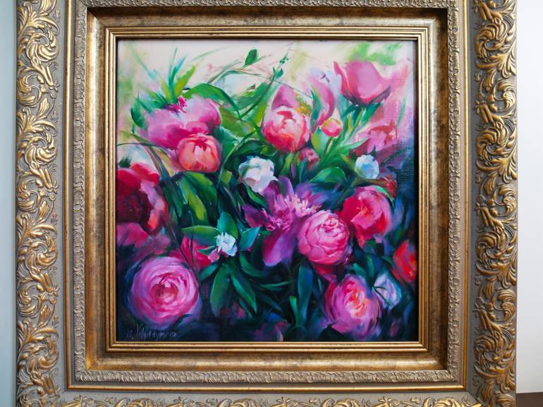 Original Figurative Floral Painting by Vlada Kadymova