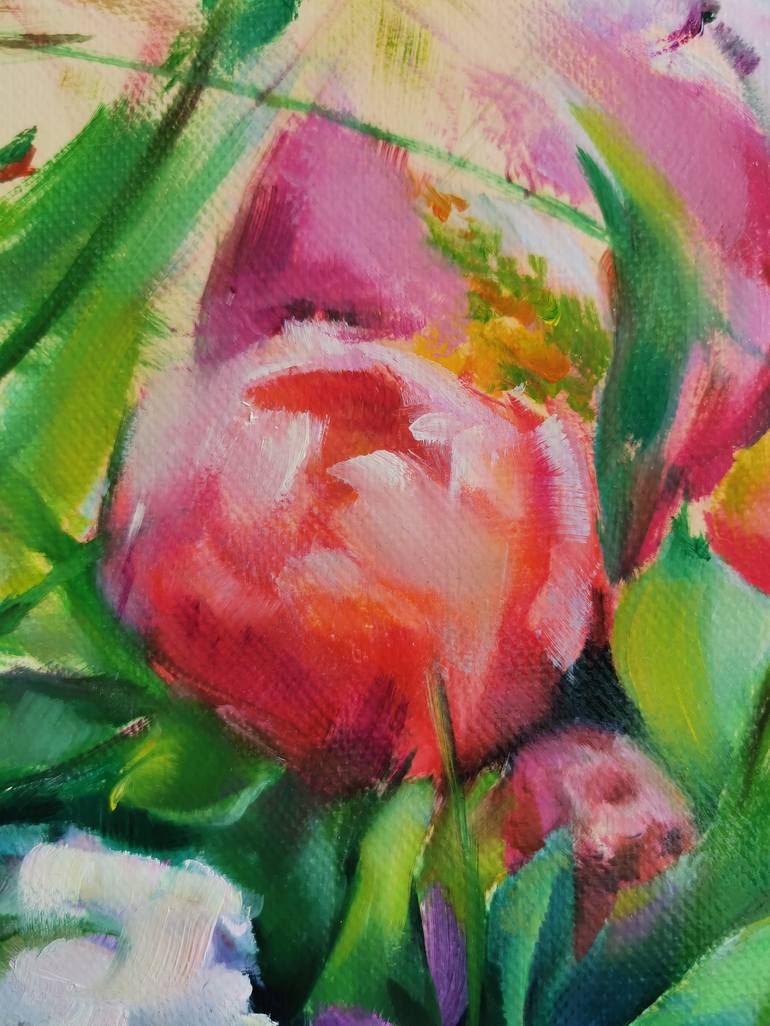 Original Figurative Floral Painting by Vlada Kadymova