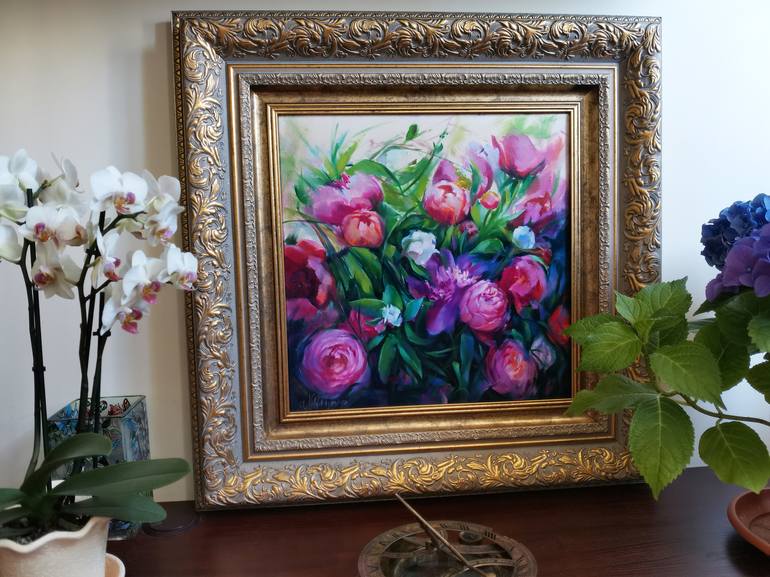 Original Figurative Floral Painting by Vlada Kadymova