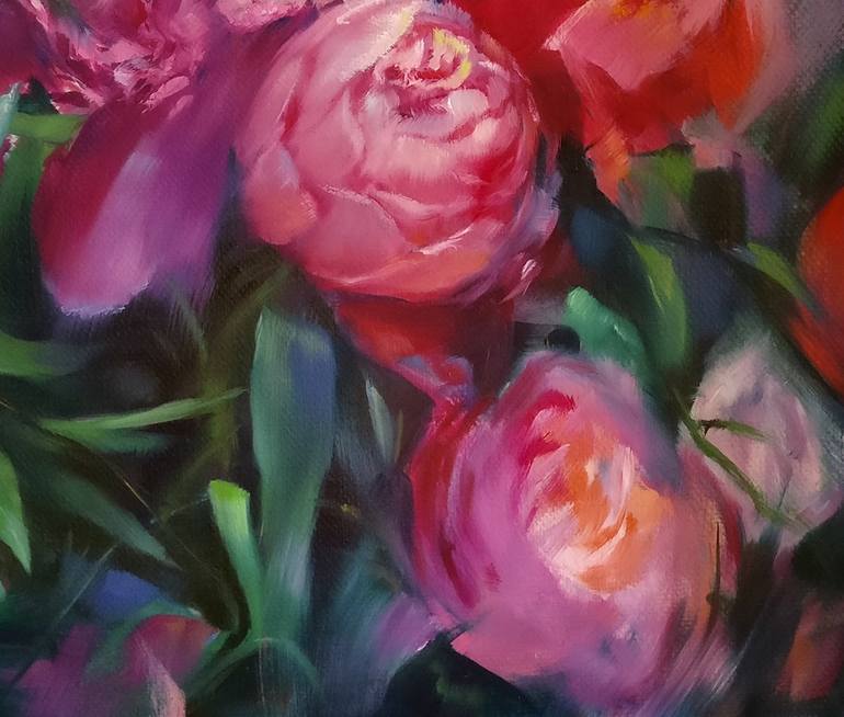 Original Figurative Floral Painting by Vlada Kadymova