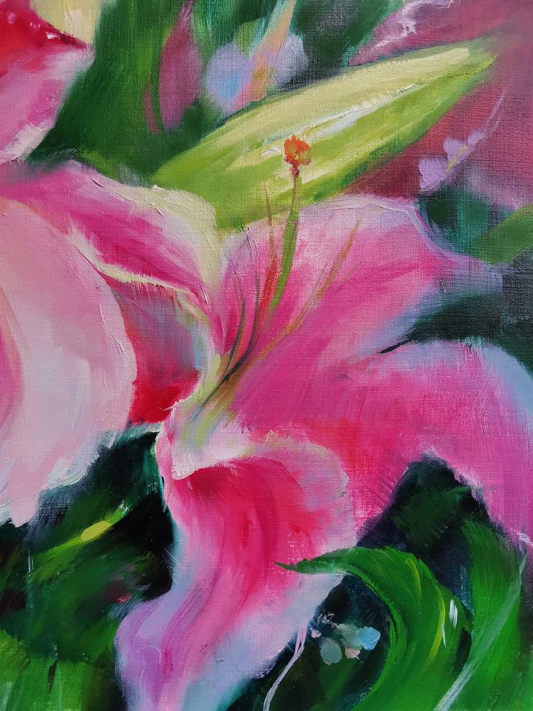 Original Expressionism Floral Painting by Vlada Kadymova