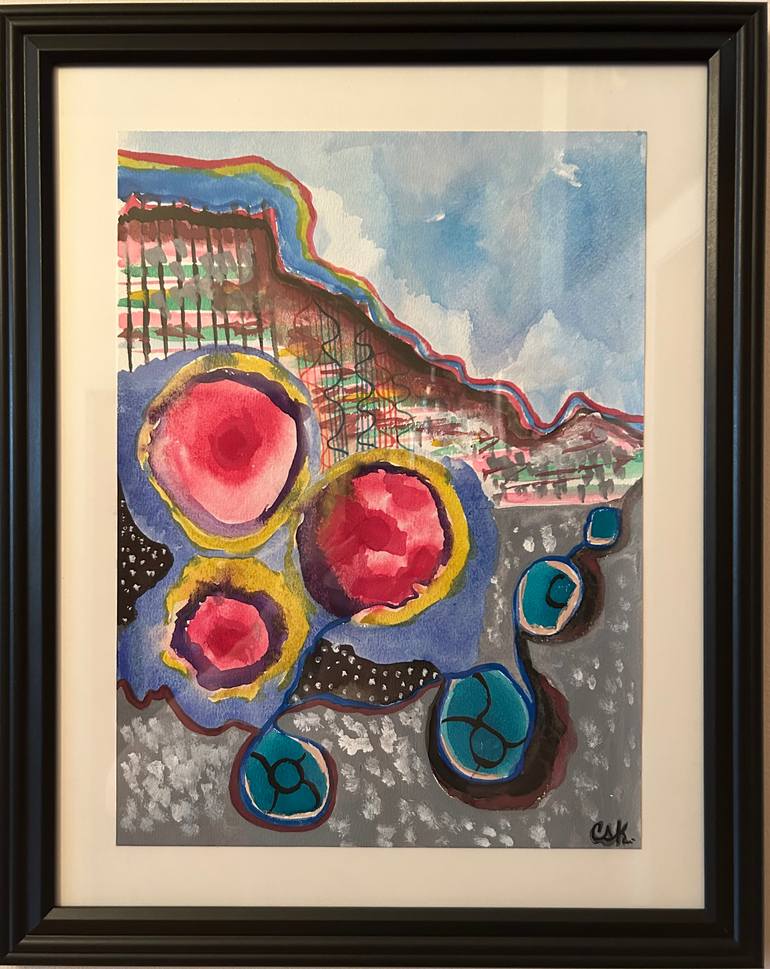 Original Abstract Expressionism Abstract Mixed Media by Caridad Kennedy